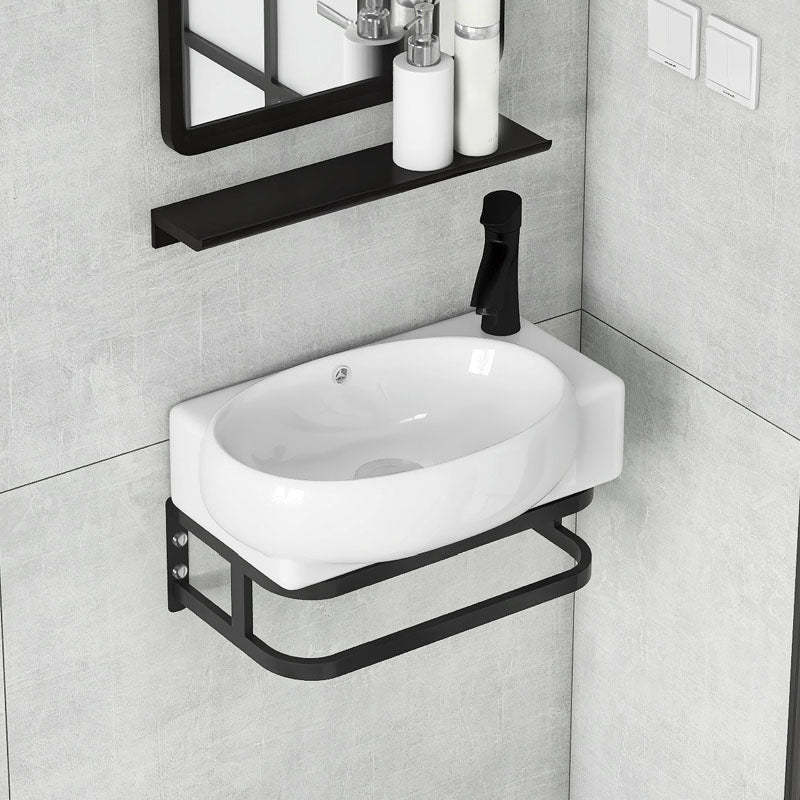 Contemporary Bathroom Sink with Pop-Up Drain Resin Specialty Wall Mount Bathroom Sink Clearhalo 'Bathroom Remodel & Bathroom Fixtures' 'Bathroom Sinks & Faucet Components' 'Bathroom Sinks' 'bathroom_sink' 'Home Improvement' 'home_improvement' 'home_improvement_bathroom_sink' 7221338