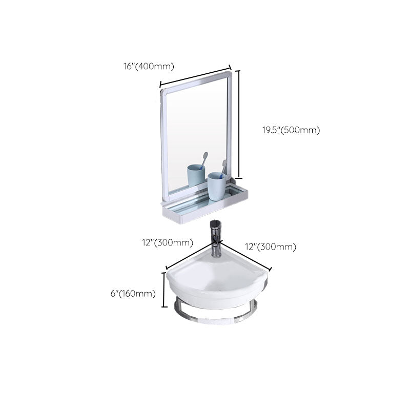 Contemporary Bathroom Sink with Pop-Up Drain Resin Specialty Wall Mount Bathroom Sink Clearhalo 'Bathroom Remodel & Bathroom Fixtures' 'Bathroom Sinks & Faucet Components' 'Bathroom Sinks' 'bathroom_sink' 'Home Improvement' 'home_improvement' 'home_improvement_bathroom_sink' 7221372