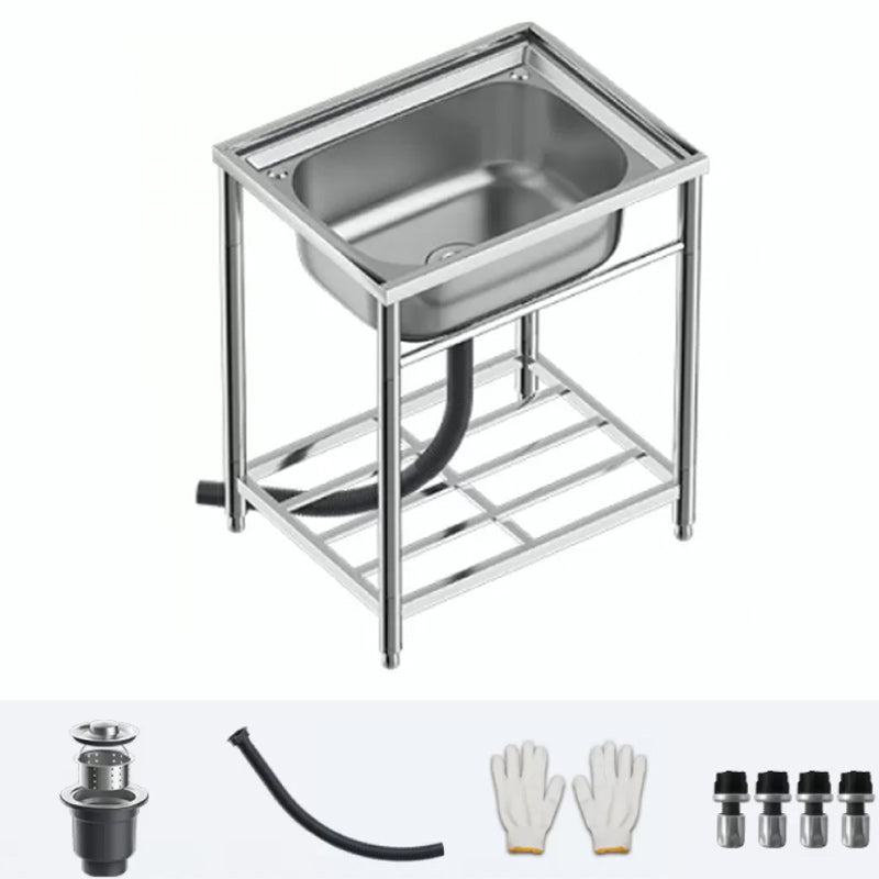 Modern Style Kitchen Sink All-in-one Kitchen Sink with Drain Assembly 26"L x 20"W x 31"H Sink Only Not Available Clearhalo 'Home Improvement' 'home_improvement' 'home_improvement_kitchen_sinks' 'Kitchen Remodel & Kitchen Fixtures' 'Kitchen Sinks & Faucet Components' 'Kitchen Sinks' 'kitchen_sinks' 7221466