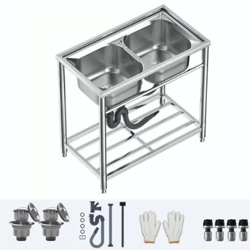 Modern Style Kitchen Sink All-in-one Kitchen Sink with Drain Assembly 31.5"L x 18"W x 31.5"H Sink Only Not Available Clearhalo 'Home Improvement' 'home_improvement' 'home_improvement_kitchen_sinks' 'Kitchen Remodel & Kitchen Fixtures' 'Kitchen Sinks & Faucet Components' 'Kitchen Sinks' 'kitchen_sinks' 7221468