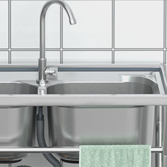 Modern Style Kitchen Sink All-in-one Kitchen Sink with Drain Assembly Clearhalo 'Home Improvement' 'home_improvement' 'home_improvement_kitchen_sinks' 'Kitchen Remodel & Kitchen Fixtures' 'Kitchen Sinks & Faucet Components' 'Kitchen Sinks' 'kitchen_sinks' 7221475