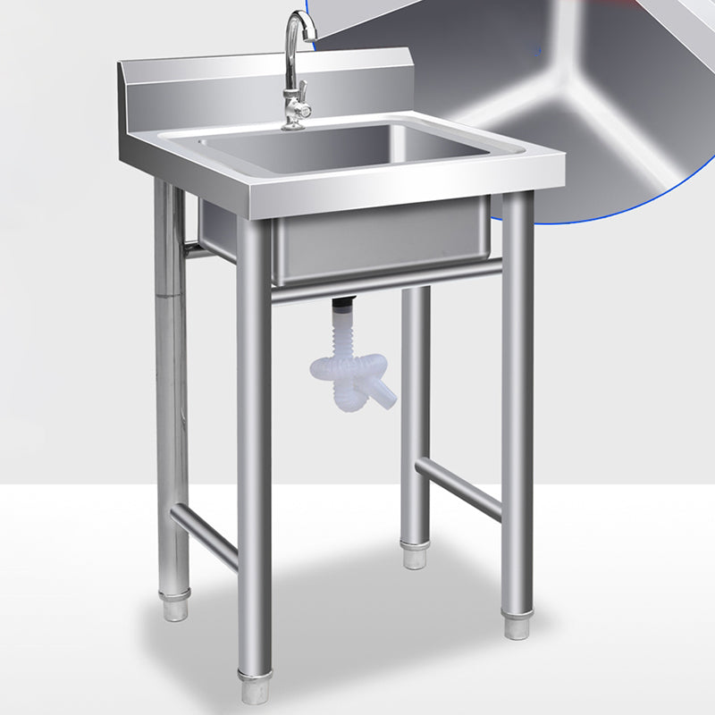 Contemporary Style Kitchen Sink All-in-one Stainless Steel Kitchen Sink Clearhalo 'Home Improvement' 'home_improvement' 'home_improvement_kitchen_sinks' 'Kitchen Remodel & Kitchen Fixtures' 'Kitchen Sinks & Faucet Components' 'Kitchen Sinks' 'kitchen_sinks' 7221495