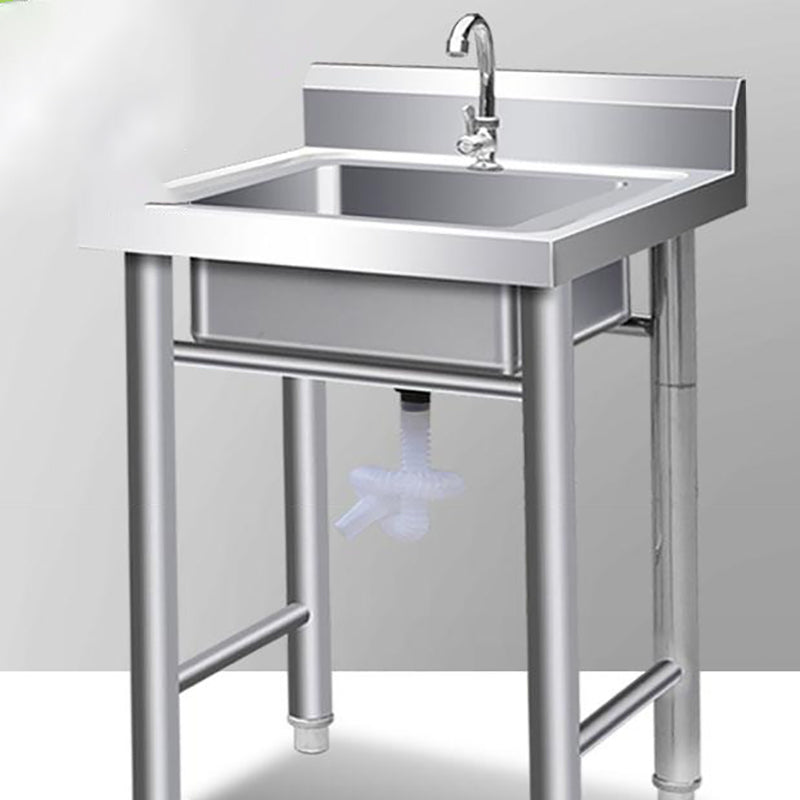 Contemporary Style Kitchen Sink All-in-one Stainless Steel Kitchen Sink Clearhalo 'Home Improvement' 'home_improvement' 'home_improvement_kitchen_sinks' 'Kitchen Remodel & Kitchen Fixtures' 'Kitchen Sinks & Faucet Components' 'Kitchen Sinks' 'kitchen_sinks' 7221497