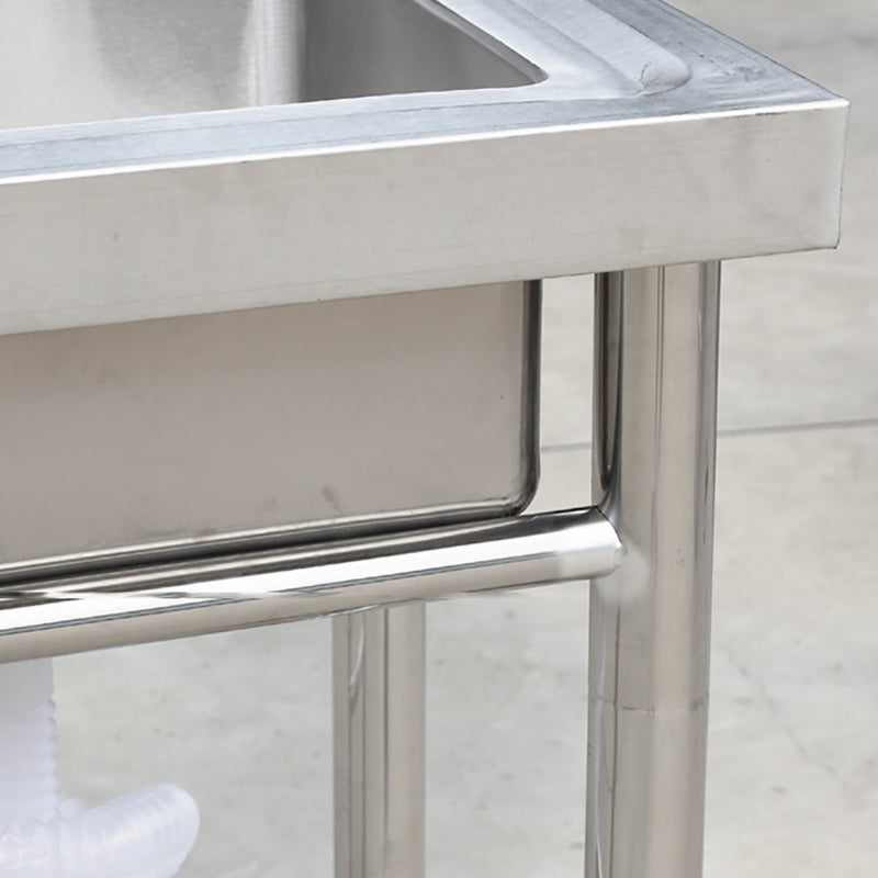 Contemporary Style Kitchen Sink All-in-one Stainless Steel Kitchen Sink Clearhalo 'Home Improvement' 'home_improvement' 'home_improvement_kitchen_sinks' 'Kitchen Remodel & Kitchen Fixtures' 'Kitchen Sinks & Faucet Components' 'Kitchen Sinks' 'kitchen_sinks' 7221505