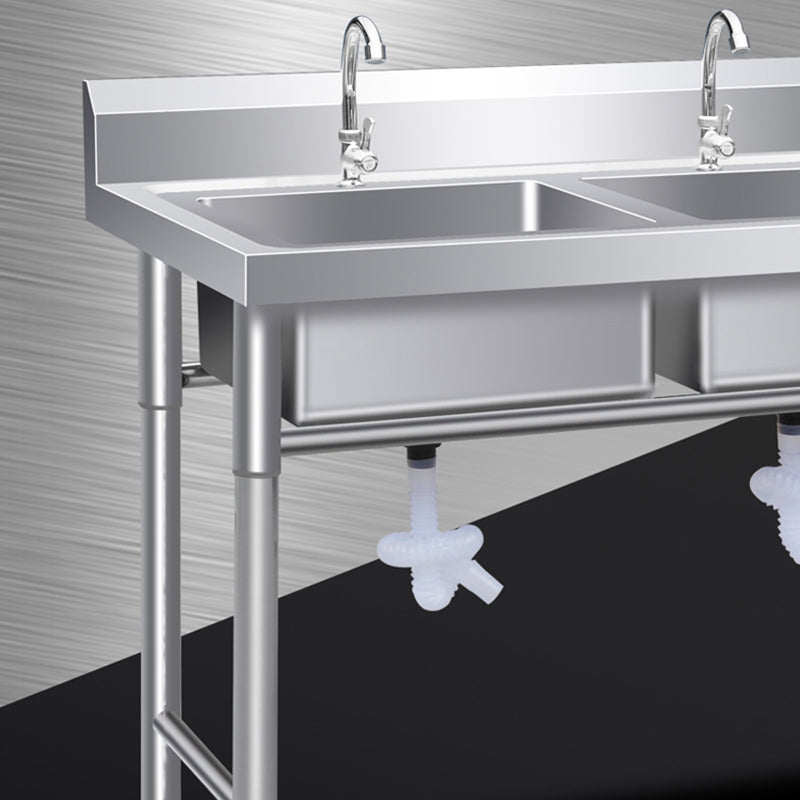 Contemporary Style Kitchen Sink All-in-one Stainless Steel Kitchen Sink Clearhalo 'Home Improvement' 'home_improvement' 'home_improvement_kitchen_sinks' 'Kitchen Remodel & Kitchen Fixtures' 'Kitchen Sinks & Faucet Components' 'Kitchen Sinks' 'kitchen_sinks' 7221506