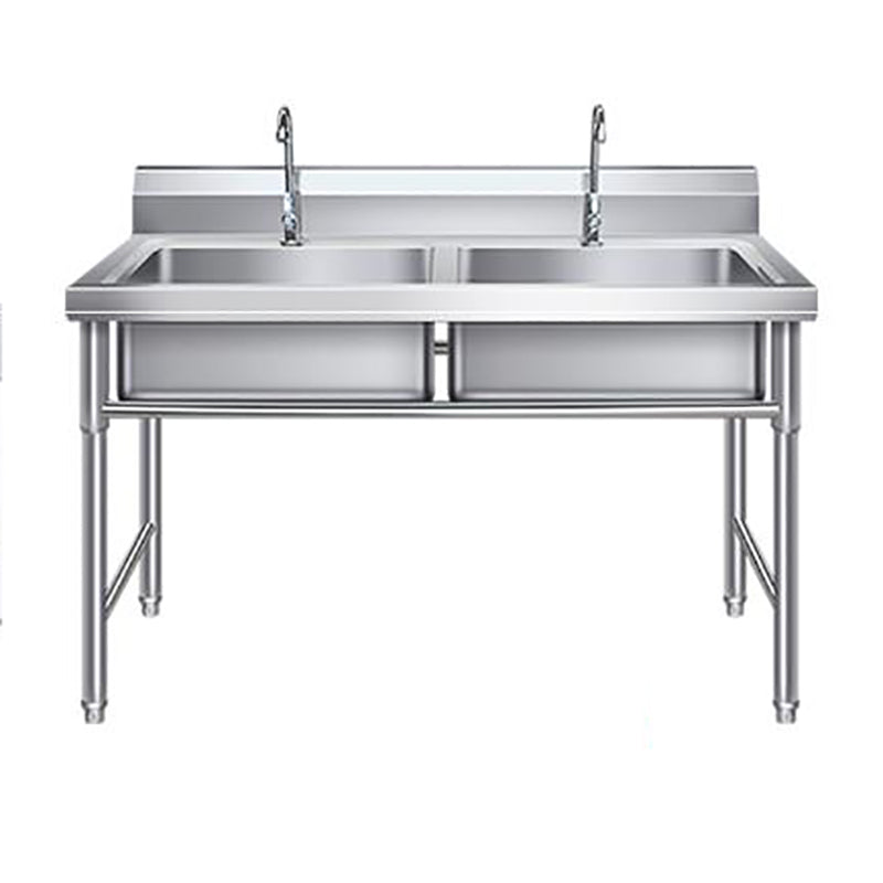 Modern Style Kitchen Sink Stainless Steel Kitchen Sink with Frame Clearhalo 'Home Improvement' 'home_improvement' 'home_improvement_kitchen_sinks' 'Kitchen Remodel & Kitchen Fixtures' 'Kitchen Sinks & Faucet Components' 'Kitchen Sinks' 'kitchen_sinks' 7221525