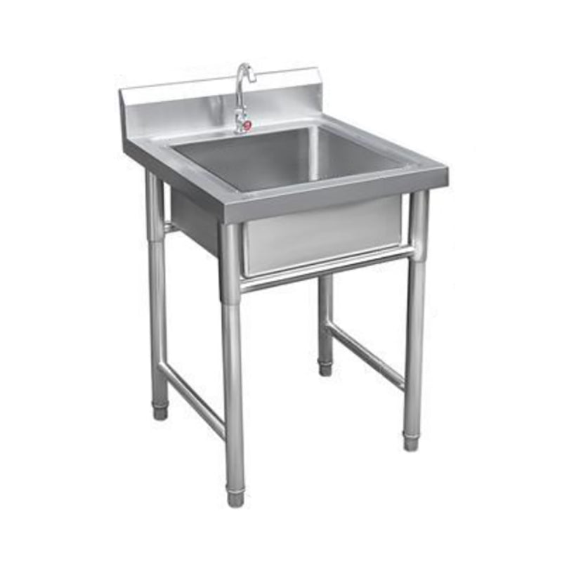 Modern Style Kitchen Sink Stainless Steel Kitchen Sink with Frame 24"L x 24"W x 31"H Clearhalo 'Home Improvement' 'home_improvement' 'home_improvement_kitchen_sinks' 'Kitchen Remodel & Kitchen Fixtures' 'Kitchen Sinks & Faucet Components' 'Kitchen Sinks' 'kitchen_sinks' 7221526