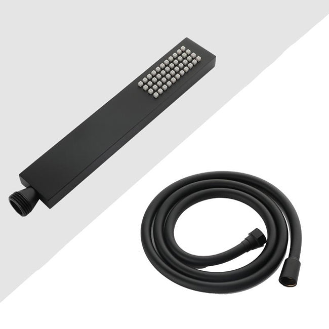 Modern Bathroom Faucet Solid Color Wall Mounted Faucet with Handheld Shower Head Clearhalo 'Bathroom Remodel & Bathroom Fixtures' 'Bathtub Faucets' 'bathtub_faucets' 'Home Improvement' 'home_improvement' 'home_improvement_bathtub_faucets' 7221570