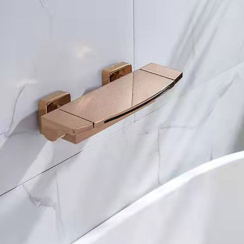 Wall Mounted Bath Faucet Solid Color Waterfall Bathroom Faucet Rose Gold Hand Shower Not Included Clearhalo 'Bathroom Remodel & Bathroom Fixtures' 'Bathtub Faucets' 'bathtub_faucets' 'Home Improvement' 'home_improvement' 'home_improvement_bathtub_faucets' 7221595