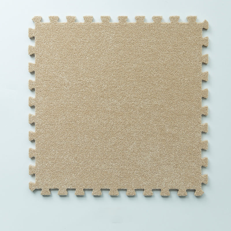 Modern Carpet Tiles Square Interlocking Stain Resistant Carpet Tiles Light Coffee Clearhalo 'Carpet Tiles & Carpet Squares' 'carpet_tiles_carpet_squares' 'Flooring 'Home Improvement' 'home_improvement' 'home_improvement_carpet_tiles_carpet_squares' Walls and Ceiling' 7221700