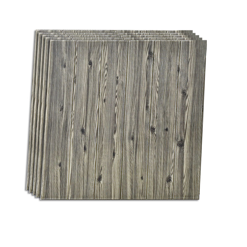 Farmhouse Wood Paneling Smooth Wall Interior Wood Plank Set of 5 Dark Gray Clearhalo 'Flooring 'Home Improvement' 'home_improvement' 'home_improvement_wall_paneling' 'Wall Paneling' 'wall_paneling' 'Walls & Ceilings' Walls and Ceiling' 7221843