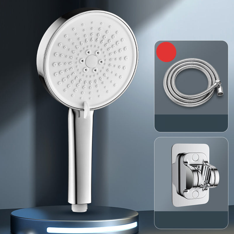 Moderns Spray Head Round Handheld Water Filtration Shower Head Self-Cleaning Silver Shower Heads & Hose & Wall pedestal Clearhalo 'Bathroom Remodel & Bathroom Fixtures' 'Home Improvement' 'home_improvement' 'home_improvement_shower_heads' 'Shower Heads' 'shower_heads' 'Showers & Bathtubs Plumbing' 'Showers & Bathtubs' 7222051
