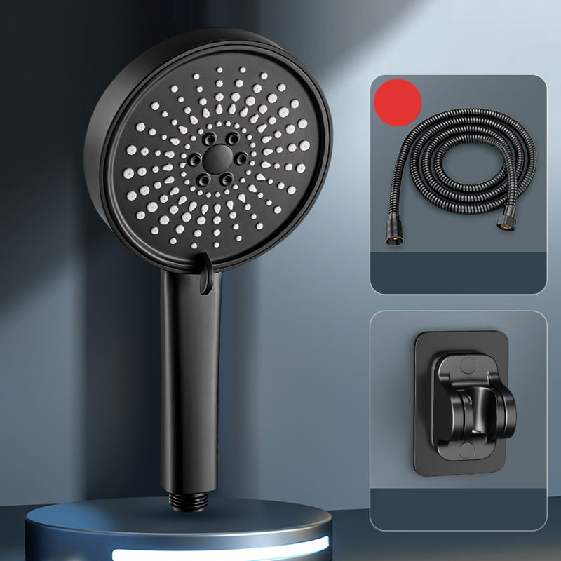Moderns Spray Head Round Handheld Water Filtration Shower Head Self-Cleaning Black Shower Heads & Hose & Wall pedestal Clearhalo 'Bathroom Remodel & Bathroom Fixtures' 'Home Improvement' 'home_improvement' 'home_improvement_shower_heads' 'Shower Heads' 'shower_heads' 'Showers & Bathtubs Plumbing' 'Showers & Bathtubs' 7222054