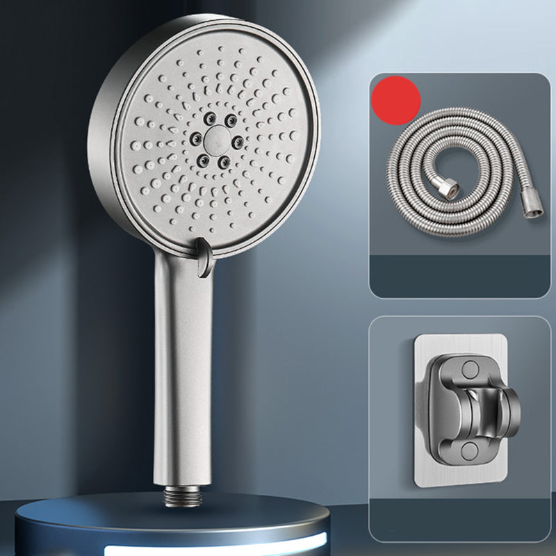 Moderns Spray Head Round Handheld Water Filtration Shower Head Self-Cleaning Grey Shower Heads & Hose & Wall pedestal Clearhalo 'Bathroom Remodel & Bathroom Fixtures' 'Home Improvement' 'home_improvement' 'home_improvement_shower_heads' 'Shower Heads' 'shower_heads' 'Showers & Bathtubs Plumbing' 'Showers & Bathtubs' 7222058