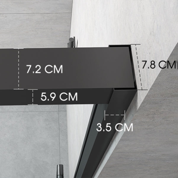 Frame Transparent Shower Doors Pivot Tempered Shower Bath Door Clearhalo 'Bathroom Remodel & Bathroom Fixtures' 'Home Improvement' 'home_improvement' 'home_improvement_shower_tub_doors' 'Shower and Tub Doors' 'shower_tub_doors' 'Showers & Bathtubs' 7222774