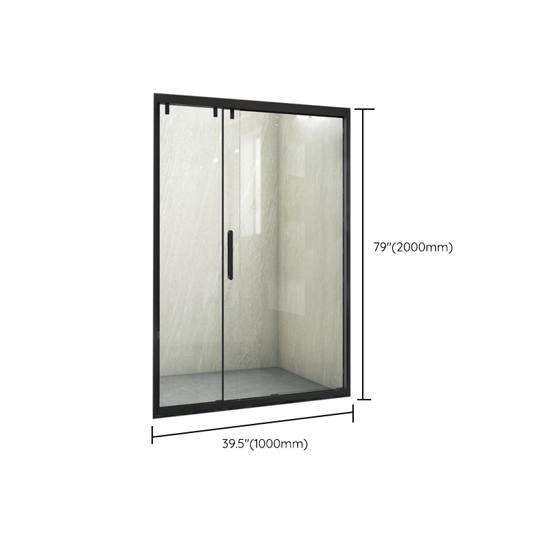Frame Transparent Shower Doors Pivot Tempered Shower Bath Door Clearhalo 'Bathroom Remodel & Bathroom Fixtures' 'Home Improvement' 'home_improvement' 'home_improvement_shower_tub_doors' 'Shower and Tub Doors' 'shower_tub_doors' 'Showers & Bathtubs' 7222780
