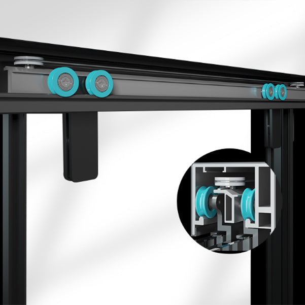 Single Sliding Frame Shower Bath Door Black Clear Shower Doors Clearhalo 'Bathroom Remodel & Bathroom Fixtures' 'Home Improvement' 'home_improvement' 'home_improvement_shower_tub_doors' 'Shower and Tub Doors' 'shower_tub_doors' 'Showers & Bathtubs' 7222796