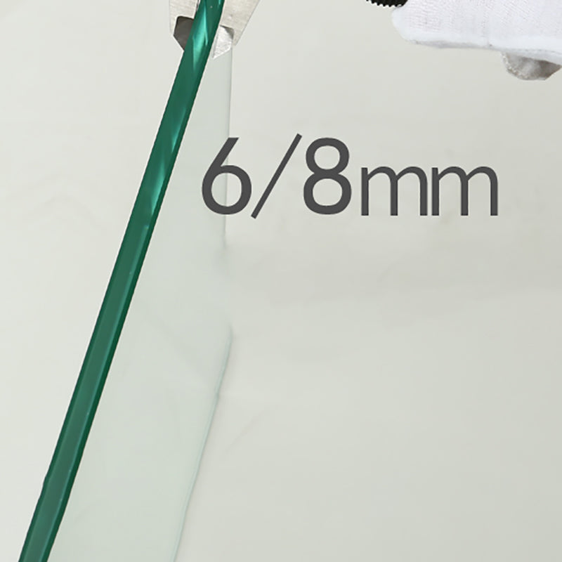 Black Framed Shower Stall Easy Clean Glass Shower Kit with Fixed Panel Clearhalo 'Bathroom Remodel & Bathroom Fixtures' 'Home Improvement' 'home_improvement' 'home_improvement_shower_stalls_enclosures' 'Shower Stalls & Enclosures' 'shower_stalls_enclosures' 'Showers & Bathtubs' 7222865