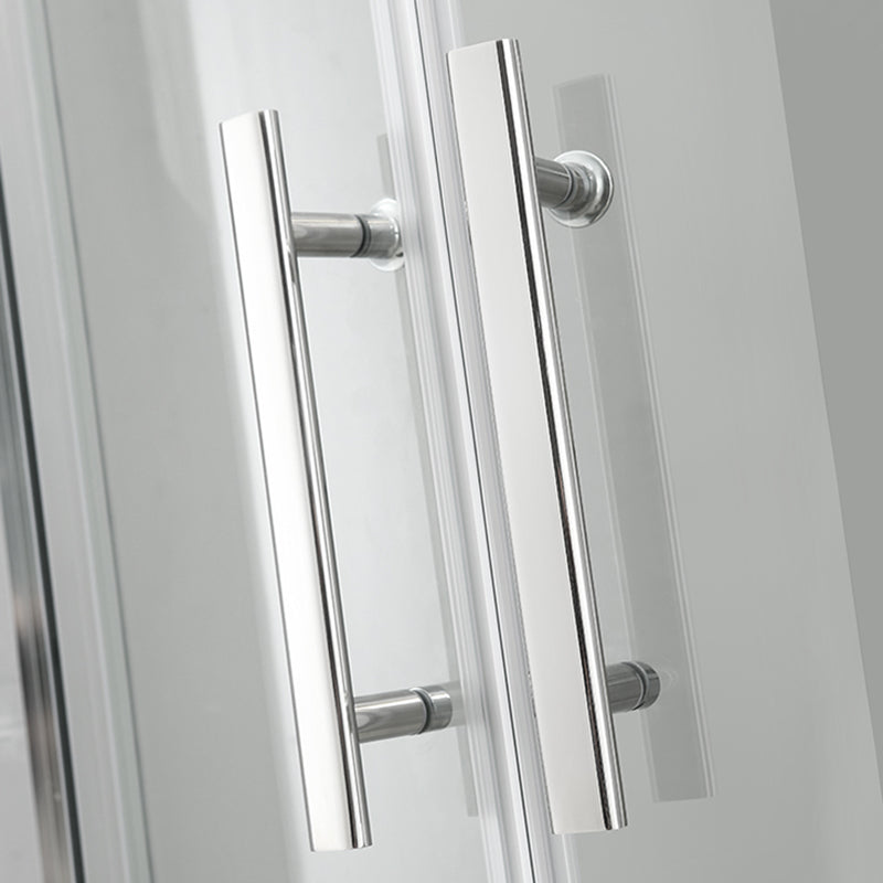 Black Framed Shower Stall Easy Clean Glass Shower Kit with Fixed Panel Clearhalo 'Bathroom Remodel & Bathroom Fixtures' 'Home Improvement' 'home_improvement' 'home_improvement_shower_stalls_enclosures' 'Shower Stalls & Enclosures' 'shower_stalls_enclosures' 'Showers & Bathtubs' 7222868