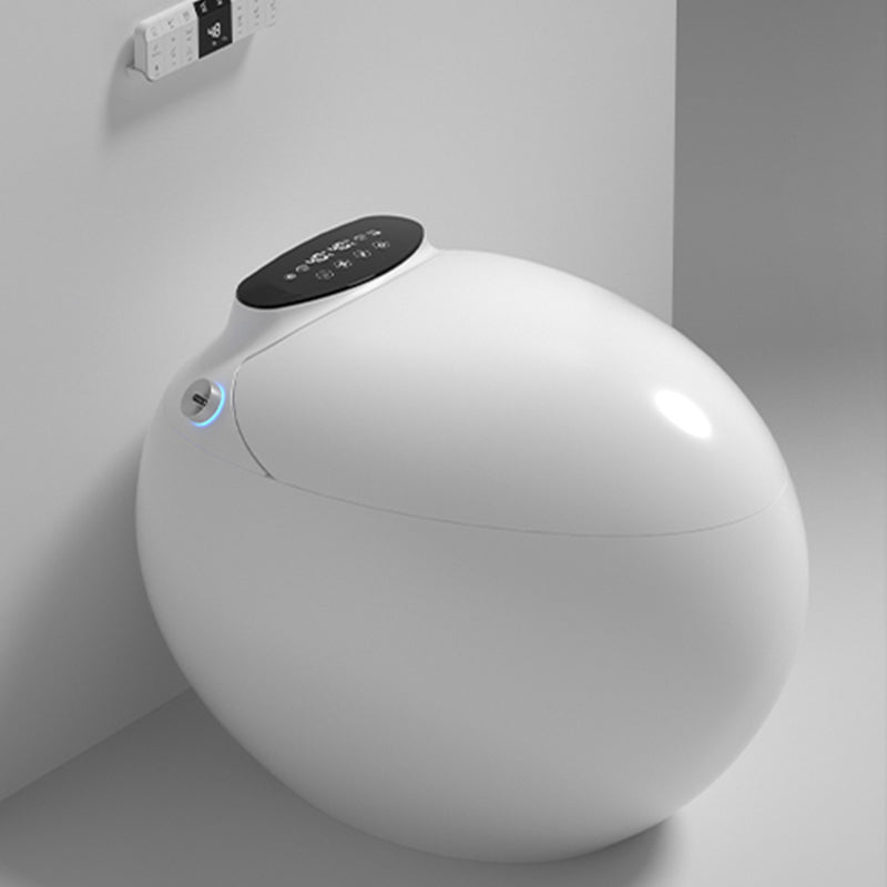 Contemporary Floor Mount Toilet Bowl Heated Seat Included Urine Toilet for Washroom Automatic Lid( Top Configuration) 16" Clearhalo 'Bathroom Remodel & Bathroom Fixtures' 'Home Improvement' 'home_improvement' 'home_improvement_toilets' 'Toilets & Bidets' 'Toilets' 7224820