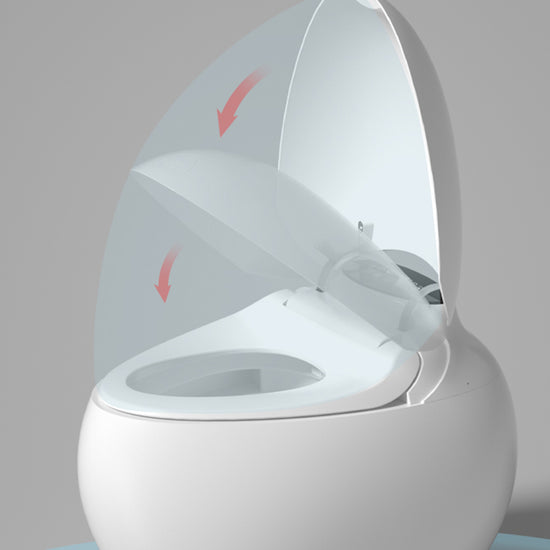 Contemporary Floor Mount Toilet Bowl Heated Seat Included Urine Toilet