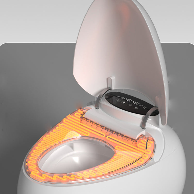 Contemporary Floor Mount Toilet Bowl Heated Seat Included Urine Toilet for Washroom Clearhalo 'Bathroom Remodel & Bathroom Fixtures' 'Home Improvement' 'home_improvement' 'home_improvement_toilets' 'Toilets & Bidets' 'Toilets' 7224826
