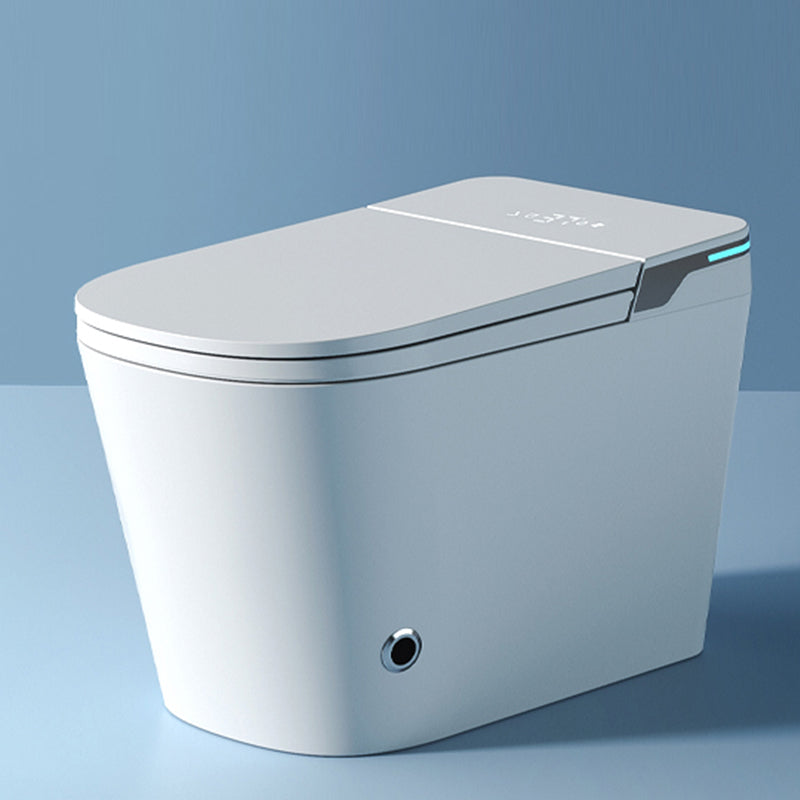 Contemporary Floor Mounted Toilet Bowl Heated Seat Included Urine Toilet for Washroom Automatic Lid 16" Clearhalo 'Bathroom Remodel & Bathroom Fixtures' 'Home Improvement' 'home_improvement' 'home_improvement_toilets' 'Toilets & Bidets' 'Toilets' 7224832