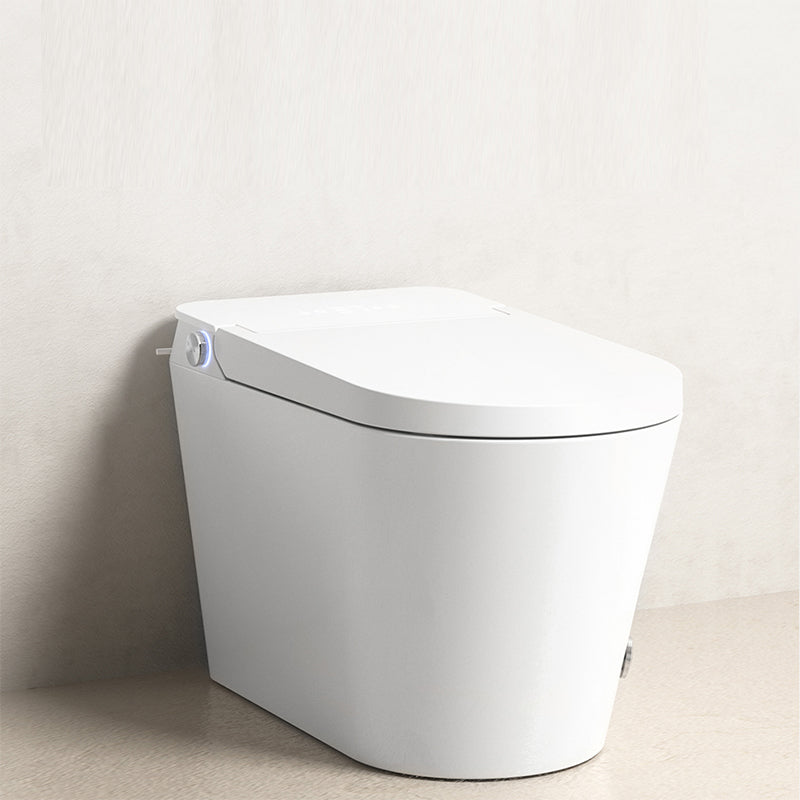 Modern Floor Mounted Toilet Heated Seat Included Urine Toilet for Washroom Automatic Lid( Top Configuration) 9" Clearhalo 'Bathroom Remodel & Bathroom Fixtures' 'Home Improvement' 'home_improvement' 'home_improvement_toilets' 'Toilets & Bidets' 'Toilets' 7224846
