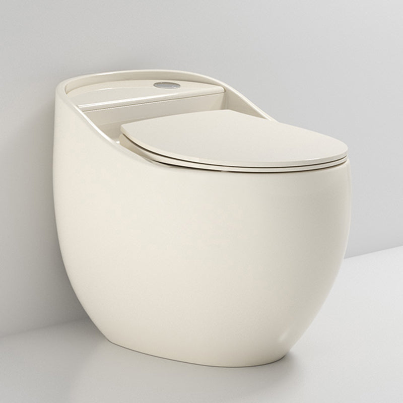 Contemporary Siphon Jet Toilet Bowl Slow Close Seat Included Urine Toilet for Washroom 18"L x 26"W x 22"H Beige 16" Clearhalo 'Bathroom Remodel & Bathroom Fixtures' 'Home Improvement' 'home_improvement' 'home_improvement_toilets' 'Toilets & Bidets' 'Toilets' 7224860