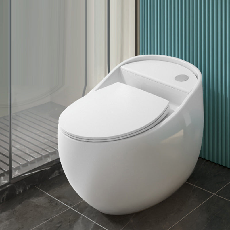 Contemporary Siphon Jet Toilet Bowl Slow Close Seat Included Urine Toilet for Washroom 18"L x 26"W x 22"H White 12" Clearhalo 'Bathroom Remodel & Bathroom Fixtures' 'Home Improvement' 'home_improvement' 'home_improvement_toilets' 'Toilets & Bidets' 'Toilets' 7224861