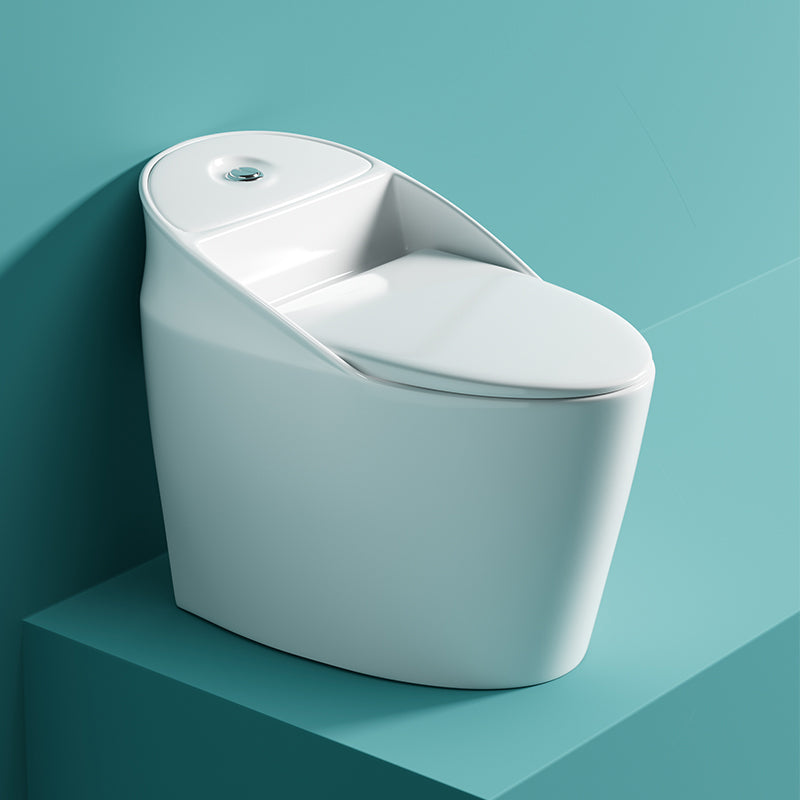 Contemporary Siphon Jet Toilet Bowl Slow Close Seat Included Urine Toilet for Washroom 17"L x 29"W x 23"H White 12" Clearhalo 'Bathroom Remodel & Bathroom Fixtures' 'Home Improvement' 'home_improvement' 'home_improvement_toilets' 'Toilets & Bidets' 'Toilets' 7224863
