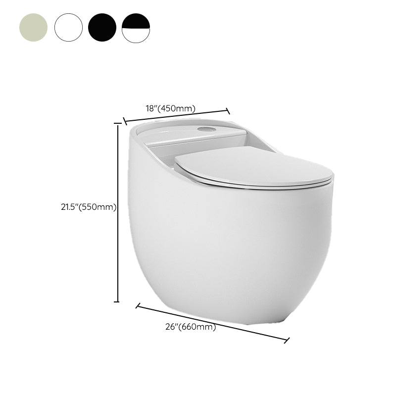 Contemporary Siphon Jet Toilet Bowl Slow Close Seat Included Urine Toilet for Washroom Clearhalo 'Bathroom Remodel & Bathroom Fixtures' 'Home Improvement' 'home_improvement' 'home_improvement_toilets' 'Toilets & Bidets' 'Toilets' 7224870