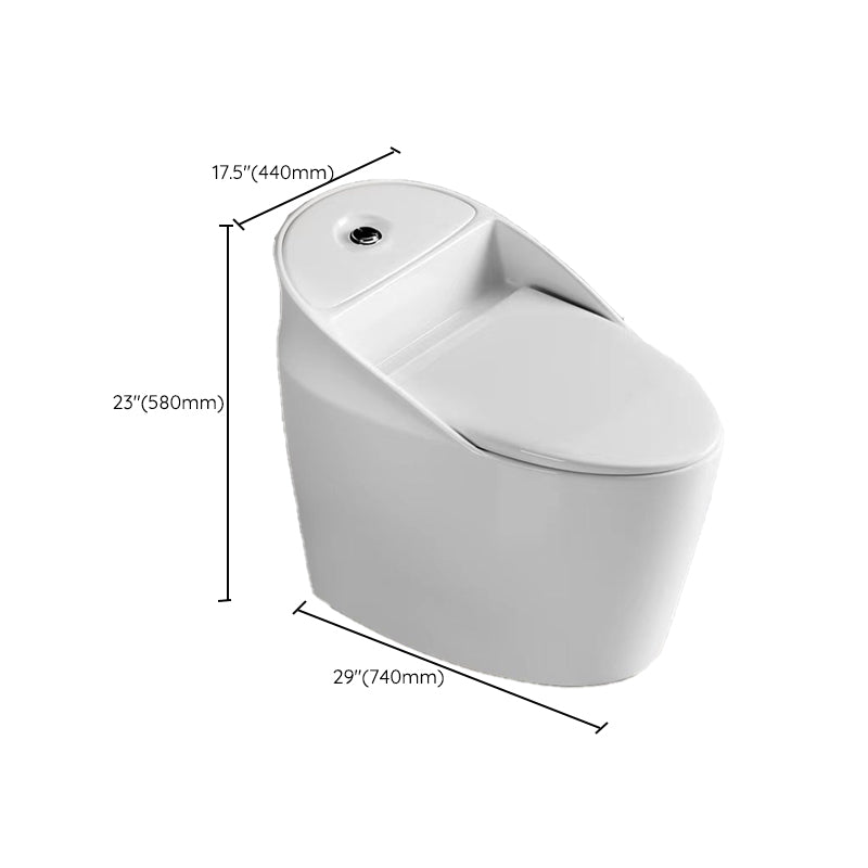 Contemporary Siphon Jet Toilet Bowl Slow Close Seat Included Urine Toilet for Washroom Clearhalo 'Bathroom Remodel & Bathroom Fixtures' 'Home Improvement' 'home_improvement' 'home_improvement_toilets' 'Toilets & Bidets' 'Toilets' 7224871
