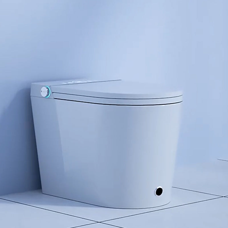 Contemporary Floor Mount Toilet Heated Seat Included Urine Toilet for Washroom White Automatic Lid( Top Configuration) 14" Clearhalo 'Bathroom Remodel & Bathroom Fixtures' 'Home Improvement' 'home_improvement' 'home_improvement_toilets' 'Toilets & Bidets' 'Toilets' 7224872