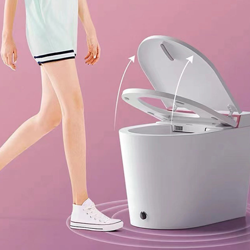 Contemporary Floor Mount Toilet Heated Seat Included Urine Toilet for Washroom Clearhalo 'Bathroom Remodel & Bathroom Fixtures' 'Home Improvement' 'home_improvement' 'home_improvement_toilets' 'Toilets & Bidets' 'Toilets' 7224880