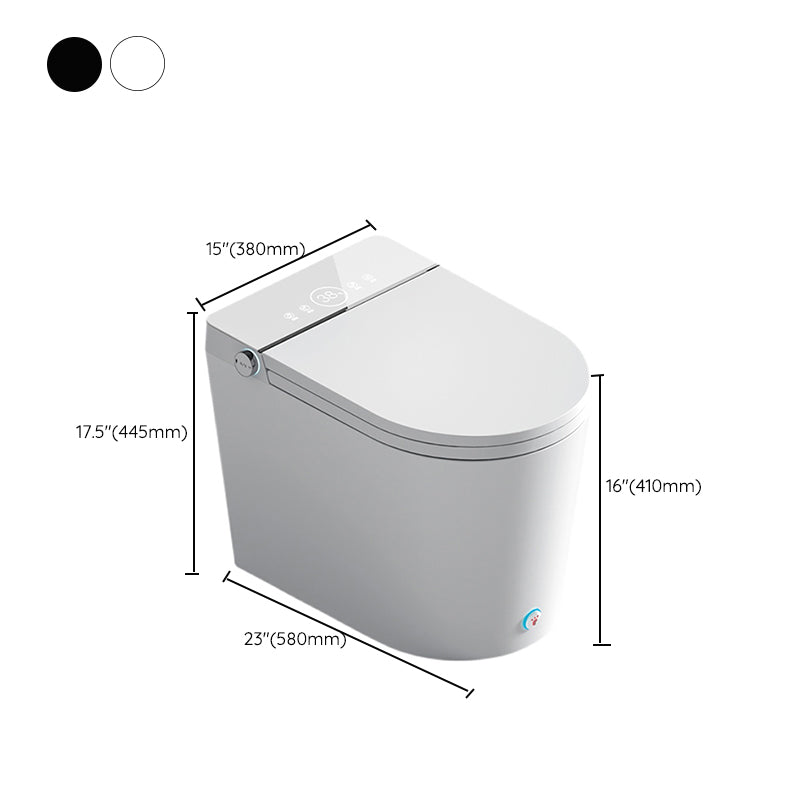 Contemporary Floor Mount Toilet Heated Seat Included Urine Toilet for Washroom Clearhalo 'Bathroom Remodel & Bathroom Fixtures' 'Home Improvement' 'home_improvement' 'home_improvement_toilets' 'Toilets & Bidets' 'Toilets' 7224884