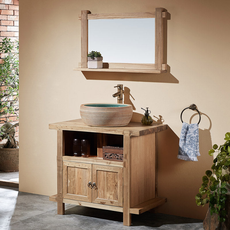 Traditional Wood Bathroom Vanity Set Freestanding Faucet Included Bath Vanity Clearhalo 'Bathroom Remodel & Bathroom Fixtures' 'Bathroom Vanities' 'bathroom_vanities' 'Home Improvement' 'home_improvement' 'home_improvement_bathroom_vanities' 7224916
