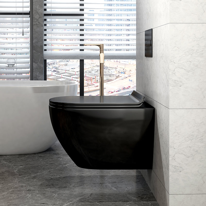 Scandinavian Wall Hung Toilet Set Elongated Bowl Shape Smart Bidet Clearhalo 'Bathroom Remodel & Bathroom Fixtures' 'Bidets' 'Home Improvement' 'home_improvement' 'home_improvement_bidets' 'Toilets & Bidets' 7225654