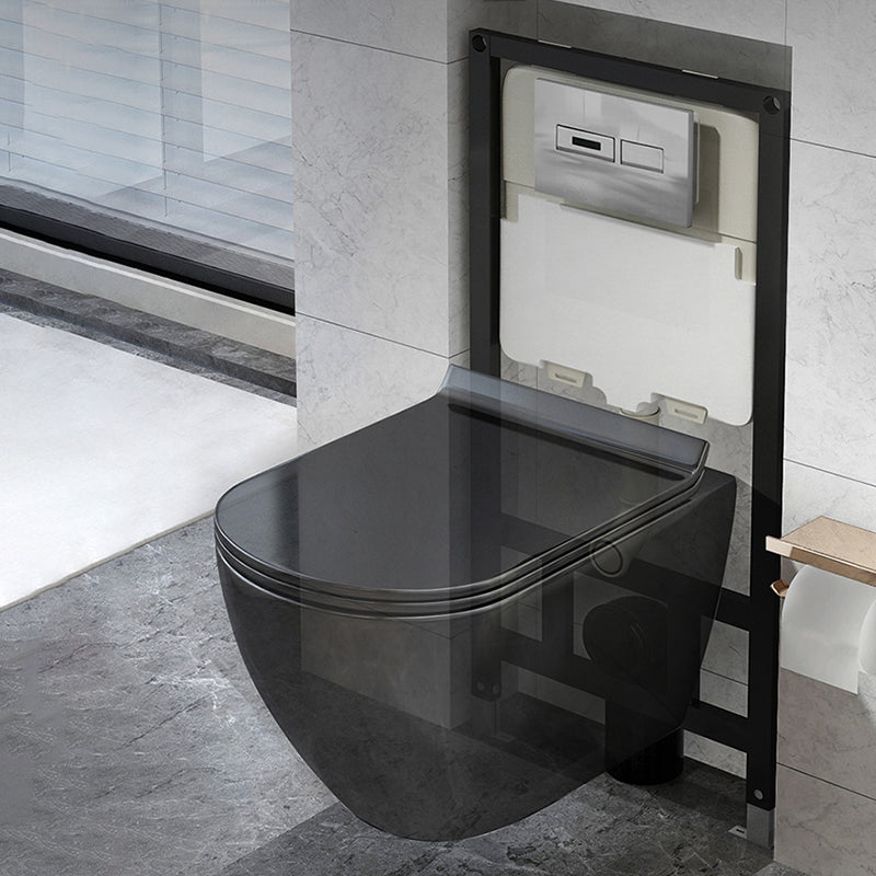 Scandinavian Wall Hung Toilet Set Elongated Bowl Shape Smart Bidet Clearhalo 'Bathroom Remodel & Bathroom Fixtures' 'Bidets' 'Home Improvement' 'home_improvement' 'home_improvement_bidets' 'Toilets & Bidets' 7225668