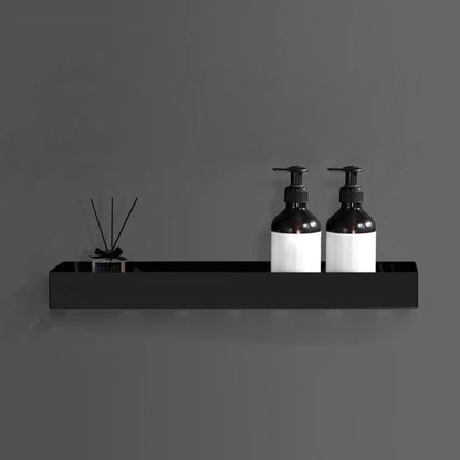 Modern Bathroom Accessories Hardware Set Bath Shelf Bathroom Accessory Kit Black Square Bath Shelf (16"L) Clearhalo 'Bathroom Hardware Sets' 'Bathroom Hardware' 'Bathroom Remodel & Bathroom Fixtures' 'bathroom_hardware_sets' 'Home Improvement' 'home_improvement' 'home_improvement_bathroom_hardware_sets' 7225697