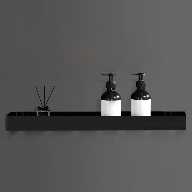 Modern Bathroom Accessories Hardware Set Bath Shelf Bathroom Accessory Kit Black Square Bath Shelf (24"L) Clearhalo 'Bathroom Hardware Sets' 'Bathroom Hardware' 'Bathroom Remodel & Bathroom Fixtures' 'bathroom_hardware_sets' 'Home Improvement' 'home_improvement' 'home_improvement_bathroom_hardware_sets' 7225700
