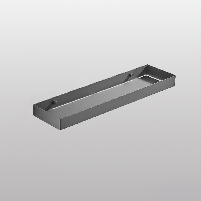 Modern Bathroom Accessories Hardware Set Bath Shelf Bathroom Accessory Kit Grey Square Bath Shelf (20"L) Clearhalo 'Bathroom Hardware Sets' 'Bathroom Hardware' 'Bathroom Remodel & Bathroom Fixtures' 'bathroom_hardware_sets' 'Home Improvement' 'home_improvement' 'home_improvement_bathroom_hardware_sets' 7225706
