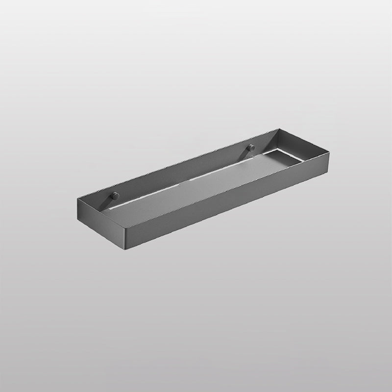 Modern Bathroom Accessories Hardware Set Bath Shelf Bathroom Accessory Kit Grey Square Bath Shelf (16"L) Clearhalo 'Bathroom Hardware Sets' 'Bathroom Hardware' 'Bathroom Remodel & Bathroom Fixtures' 'bathroom_hardware_sets' 'Home Improvement' 'home_improvement' 'home_improvement_bathroom_hardware_sets' 7225707