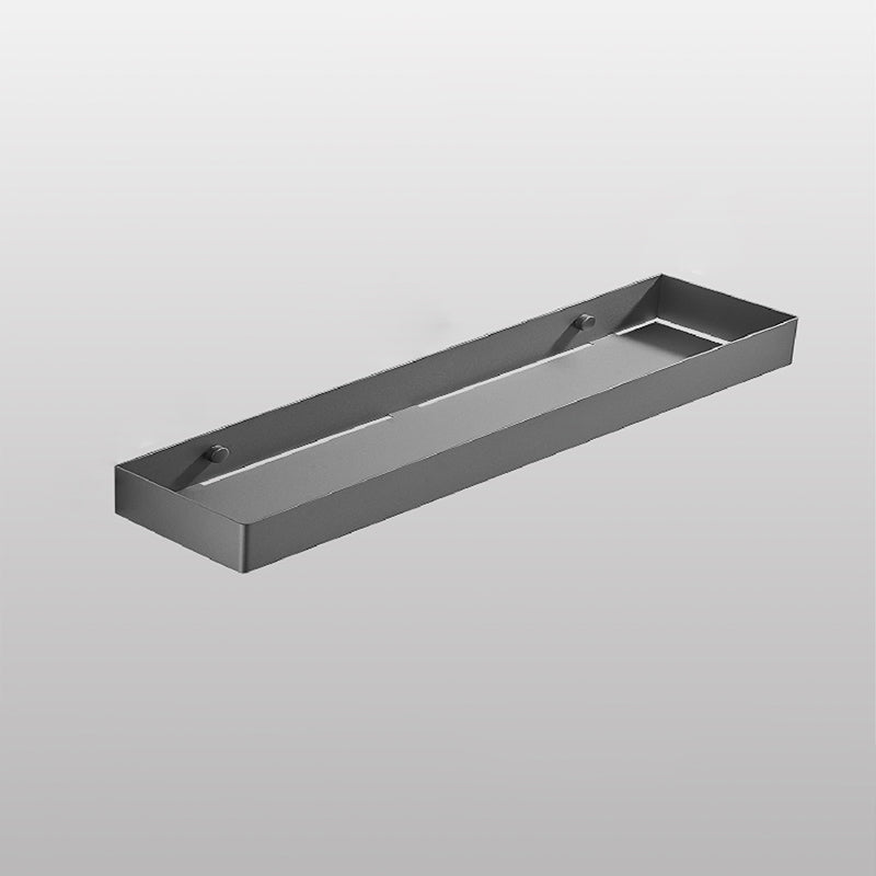 Modern Bathroom Accessories Hardware Set Bath Shelf Bathroom Accessory Kit Grey Square Bath Shelf (24"L) Clearhalo 'Bathroom Hardware Sets' 'Bathroom Hardware' 'Bathroom Remodel & Bathroom Fixtures' 'bathroom_hardware_sets' 'Home Improvement' 'home_improvement' 'home_improvement_bathroom_hardware_sets' 7225708