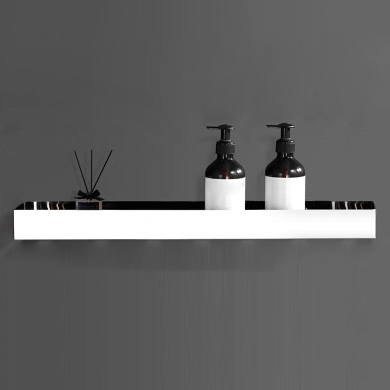 Modern Bathroom Accessories Hardware Set Bath Shelf Bathroom Accessory Kit Silver Square Bath Shelf (24"L) Clearhalo 'Bathroom Hardware Sets' 'Bathroom Hardware' 'Bathroom Remodel & Bathroom Fixtures' 'bathroom_hardware_sets' 'Home Improvement' 'home_improvement' 'home_improvement_bathroom_hardware_sets' 7225715