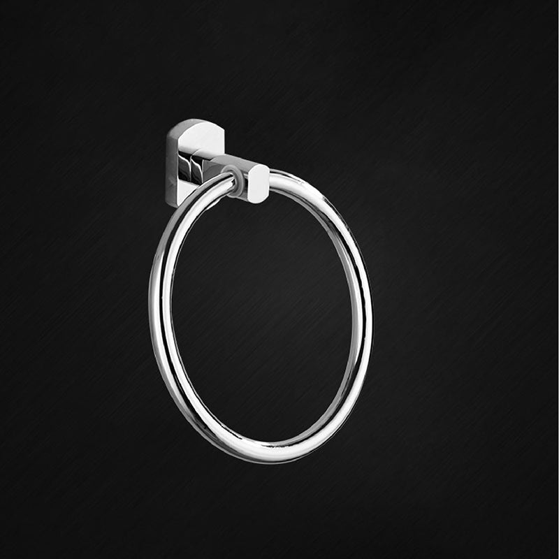 Modern Bath Hardware Set Stainless Steel Paper Holder Towel Bar Bathroom Accessory Kit Towel Ring Clearhalo 'Bathroom Hardware Sets' 'Bathroom Hardware' 'Bathroom Remodel & Bathroom Fixtures' 'bathroom_hardware_sets' 'Home Improvement' 'home_improvement' 'home_improvement_bathroom_hardware_sets' 7225720