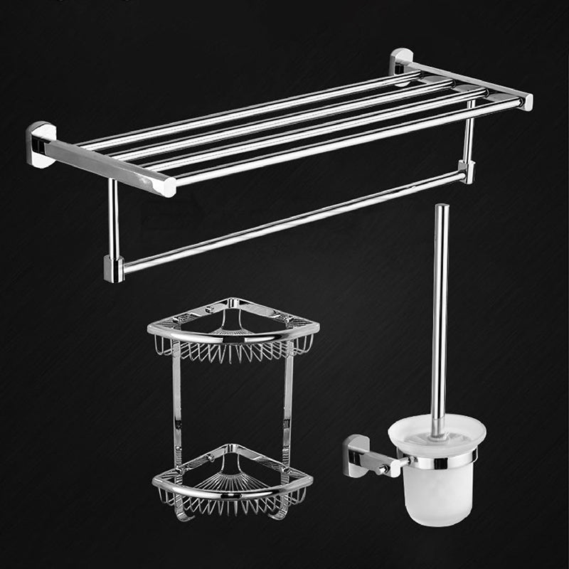 Modern Bath Hardware Set Stainless Steel Paper Holder Towel Bar Bathroom Accessory Kit 3-Piece Set (Toilet Brush) Clearhalo 'Bathroom Hardware Sets' 'Bathroom Hardware' 'Bathroom Remodel & Bathroom Fixtures' 'bathroom_hardware_sets' 'Home Improvement' 'home_improvement' 'home_improvement_bathroom_hardware_sets' 7225735
