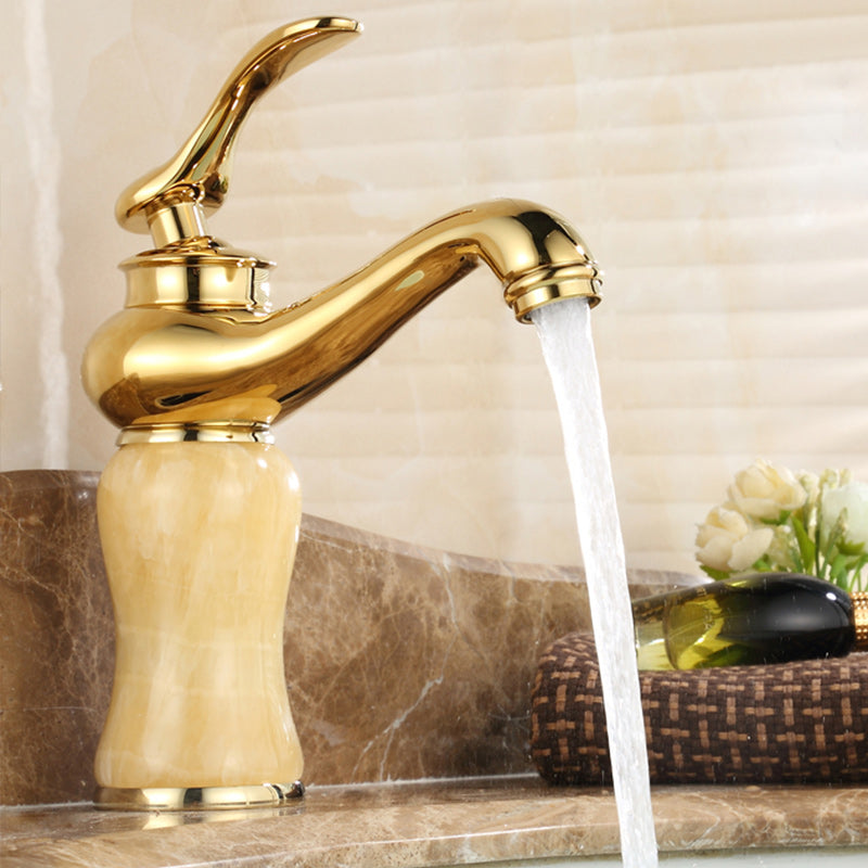 Luxury Vessel Faucet Lever Handle Low Arc Vessel Sink Bathroom Faucet Clearhalo 'Bathroom Remodel & Bathroom Fixtures' 'Bathroom Sink Faucets' 'Bathroom Sinks & Faucet Components' 'bathroom_sink_faucets' 'Home Improvement' 'home_improvement' 'home_improvement_bathroom_sink_faucets' 7227218