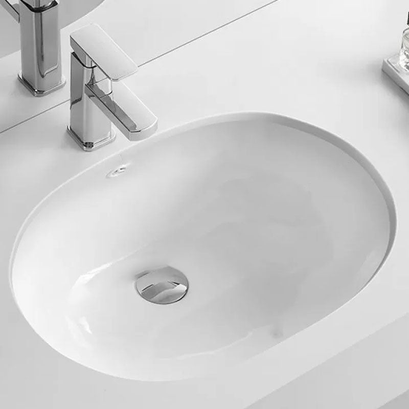 Bathroom Sink Ceramic White Round Anti-spill Sink with Faucet Clearhalo 'Bathroom Remodel & Bathroom Fixtures' 'Bathroom Sinks & Faucet Components' 'Bathroom Sinks' 'bathroom_sink' 'Home Improvement' 'home_improvement' 'home_improvement_bathroom_sink' 7227352