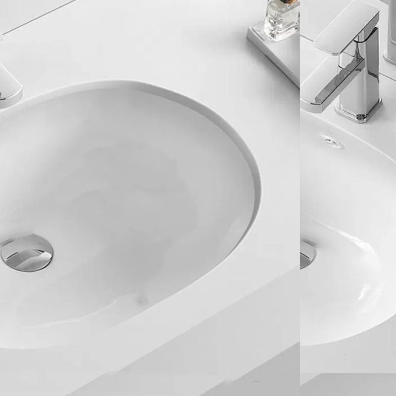 Bathroom Sink Ceramic White Round Anti-spill Sink with Faucet Clearhalo 'Bathroom Remodel & Bathroom Fixtures' 'Bathroom Sinks & Faucet Components' 'Bathroom Sinks' 'bathroom_sink' 'Home Improvement' 'home_improvement' 'home_improvement_bathroom_sink' 7227358